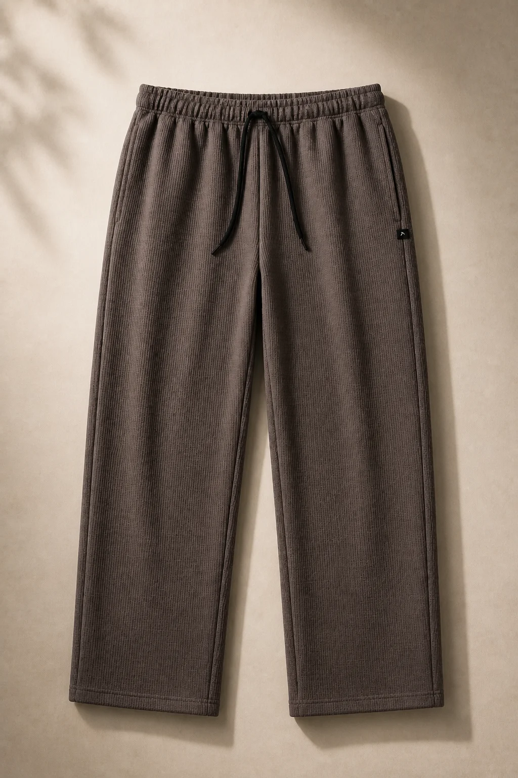 ZAAعNEY Waffle Knit Mud Brown Trouser